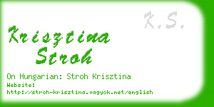 krisztina stroh business card